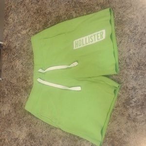 Hollister green sweatpant shorts size medium